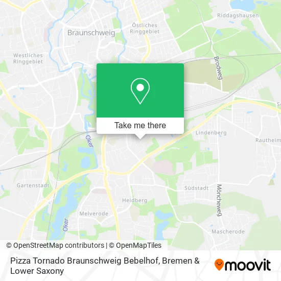 Карта Pizza Tornado Braunschweig Bebelhof