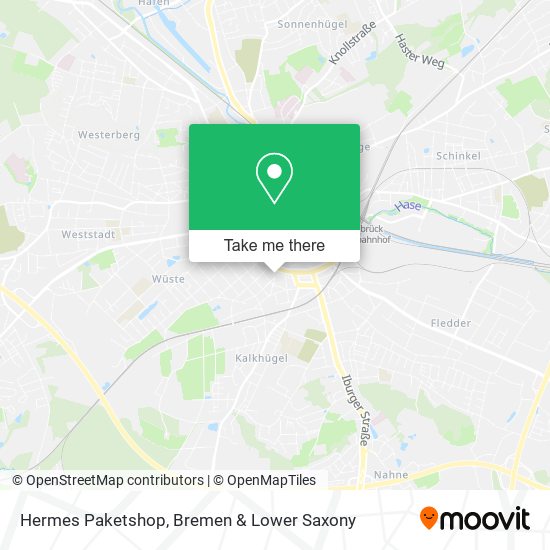 Hermes Paketshop map