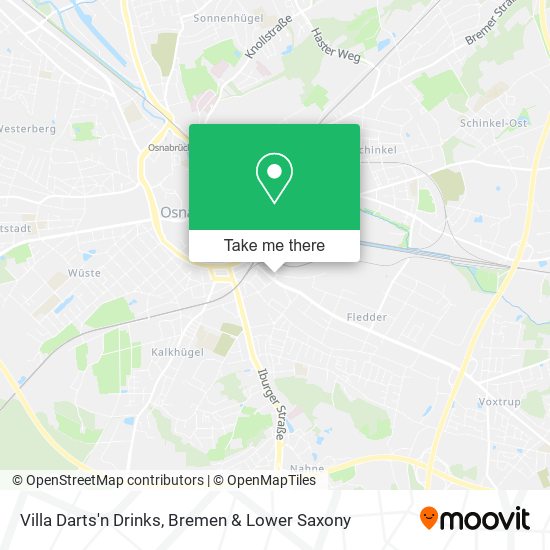 Villa Darts'n Drinks map