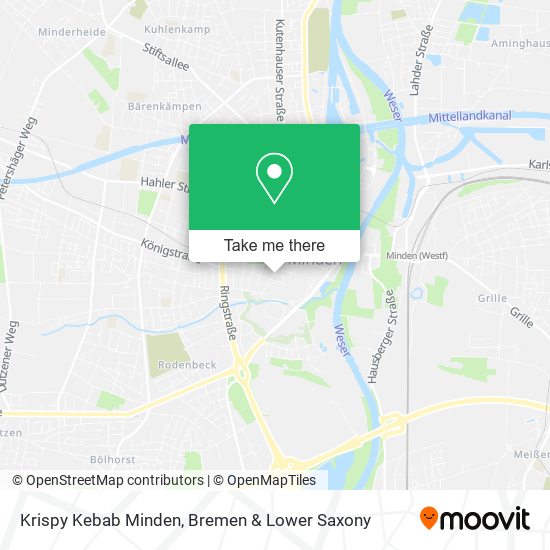 Krispy Kebab Minden map