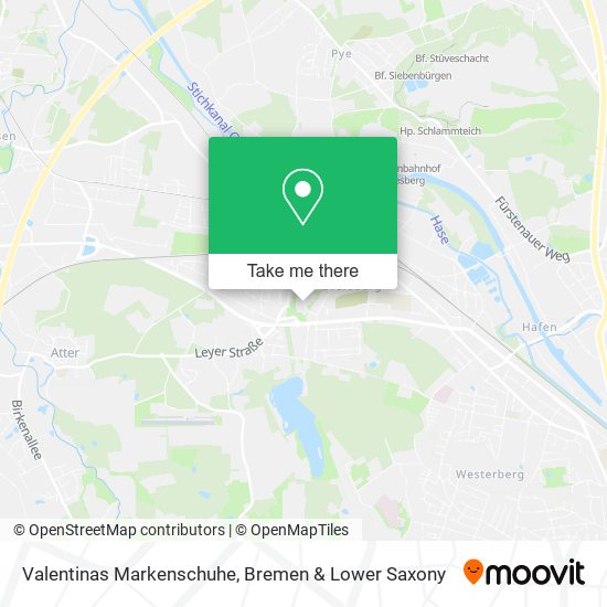 Valentinas Markenschuhe map