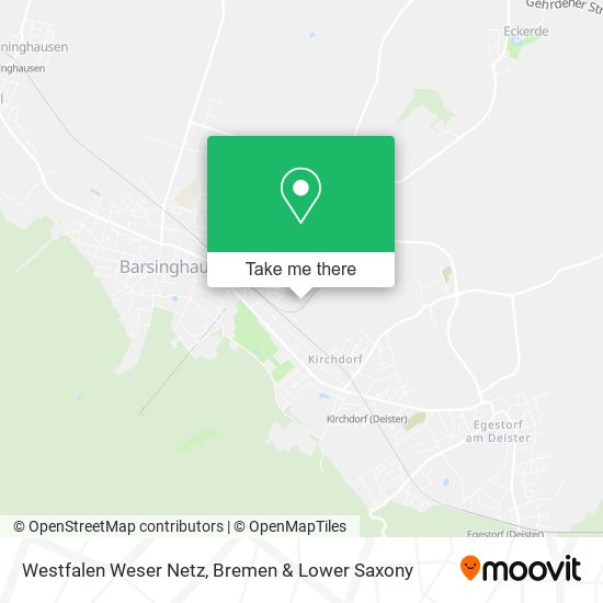 Westfalen Weser Netz map