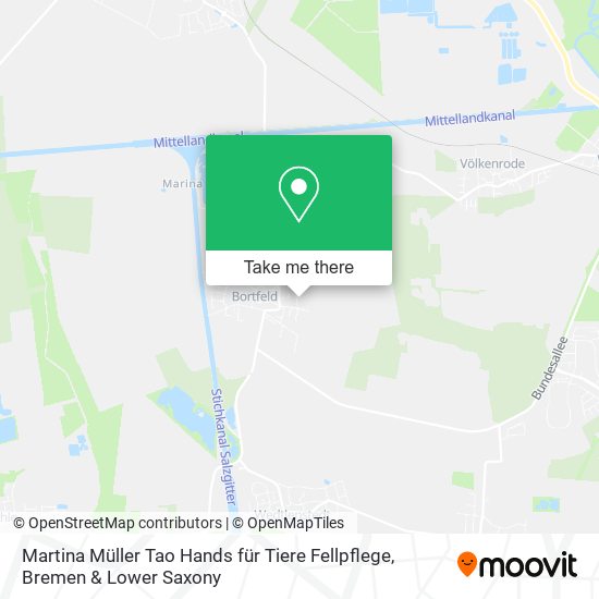 Martina Müller Tao Hands für Tiere Fellpflege map