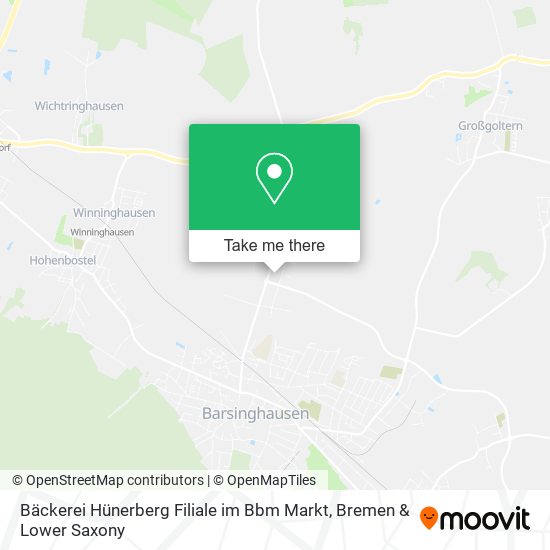 Bäckerei Hünerberg Filiale im Bbm Markt map