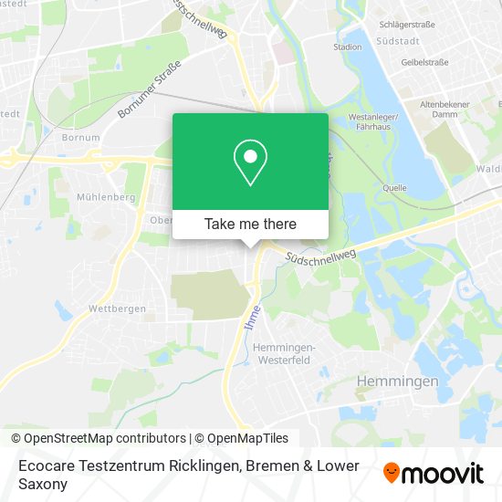 Ecocare Testzentrum Ricklingen map