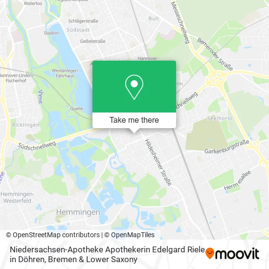 Карта Niedersachsen-Apotheke Apothekerin Edelgard Riele in Döhren