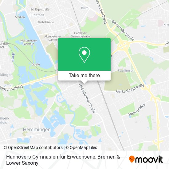 Hannovers Gymnasien für Erwachsene map