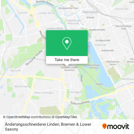 Карта Änderungsschneiderei Linden