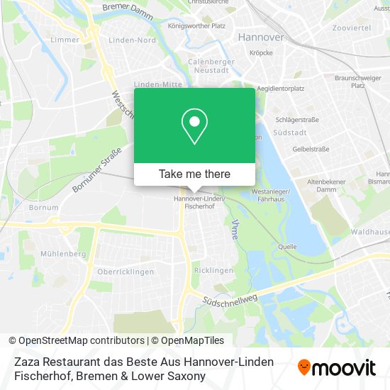 Zaza Restaurant das Beste Aus Hannover-Linden Fischerhof map