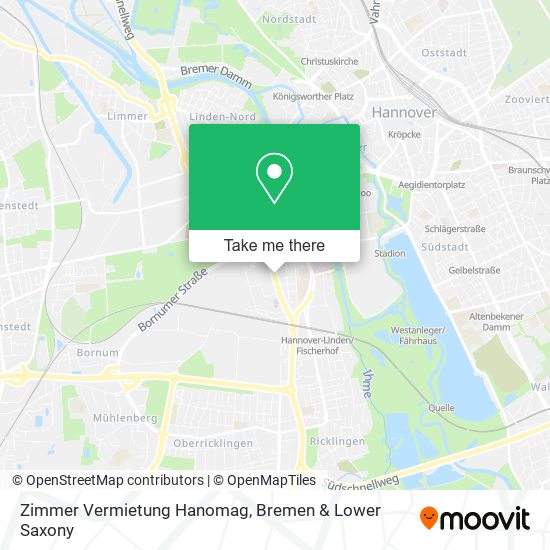 Zimmer Vermietung Hanomag map
