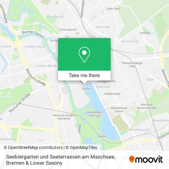 Seebiergarten und Seeterrassen am Maschsee map