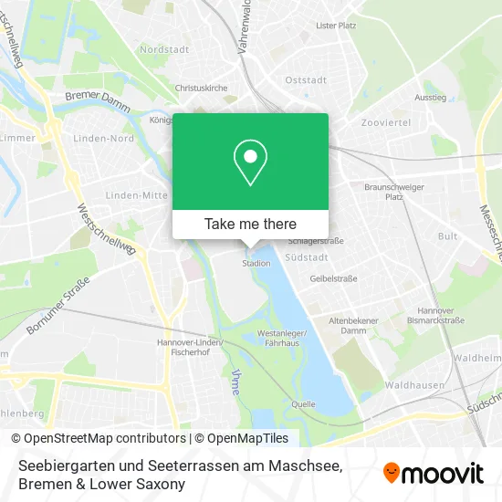 Карта Seebiergarten und Seeterrassen am Maschsee