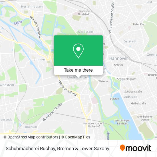 Schuhmacherei Ruchay map