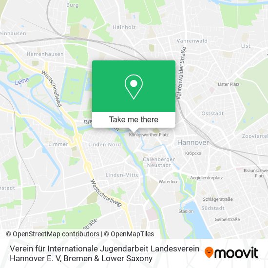 Verein für Internationale Jugendarbeit Landesverein Hannover E. V map