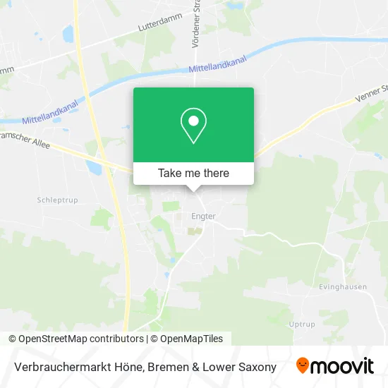 Карта Verbrauchermarkt Höne
