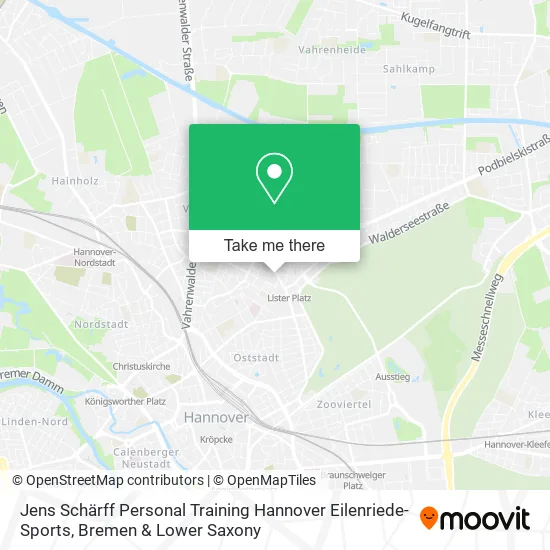 Карта Jens Schärff Personal Training Hannover Eilenriede-Sports