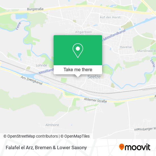 Falafel el Arz map