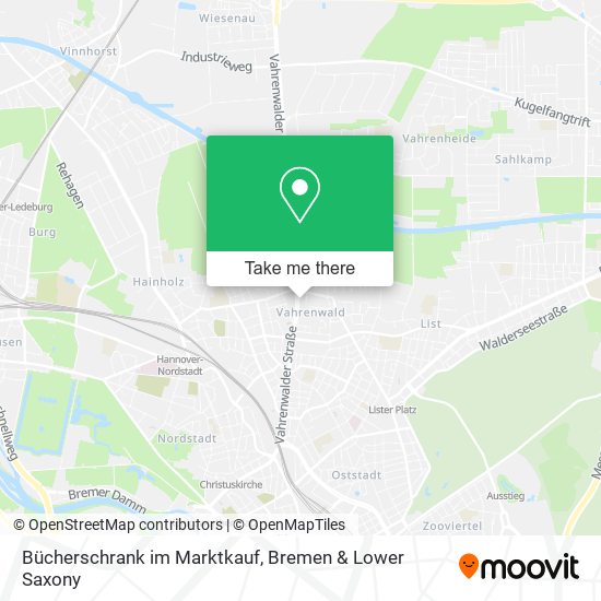 Bücherschrank im Marktkauf map