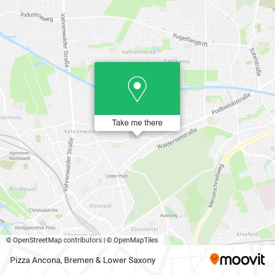 Pizza Ancona map