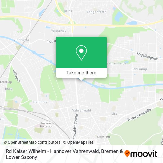 Rd Kaiser Wilhelm - Hannover Vahrenwald map