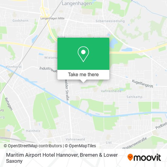 Maritim Airport Hotel Hannover map