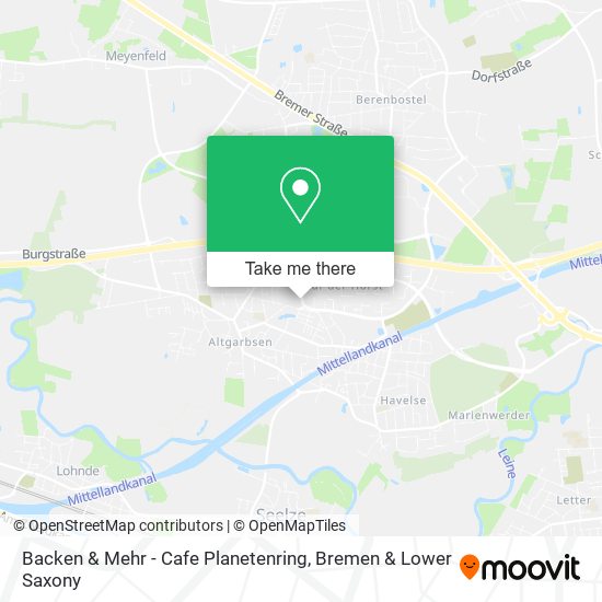 Backen & Mehr - Cafe Planetenring map