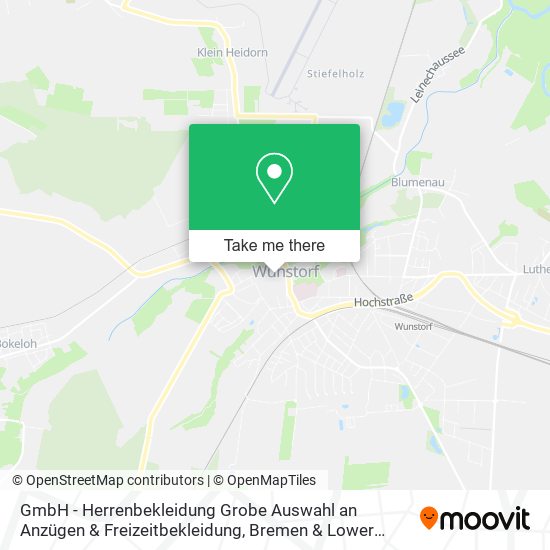 GmbH - Herrenbekleidung Grobe Auswahl an Anzügen & Freizeitbekleidung map