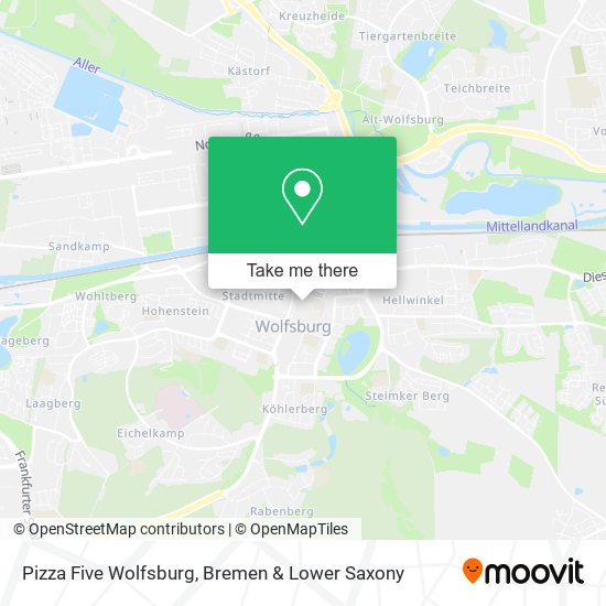 Pizza Five Wolfsburg map
