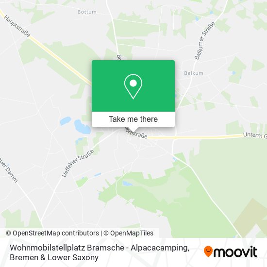 Wohnmobilstellplatz Bramsche - Alpacacamping map