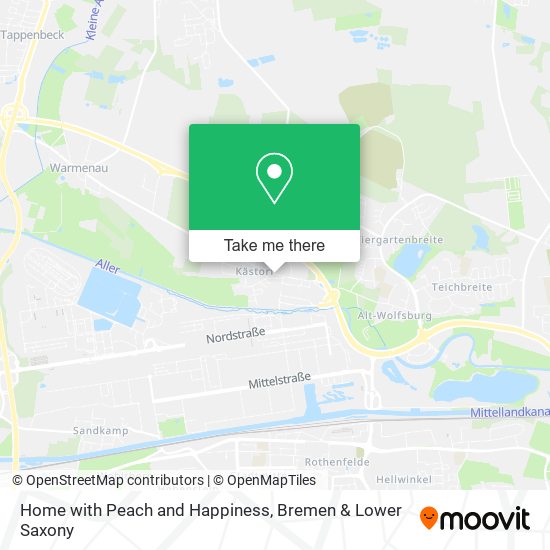 Home with Peach and Happiness map