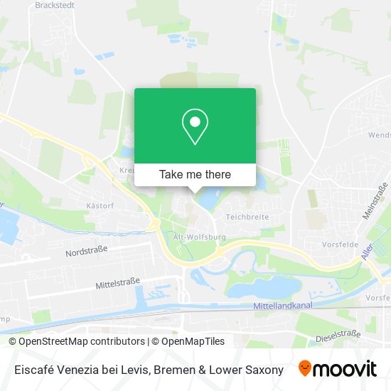 Eiscafé Venezia bei Levis map