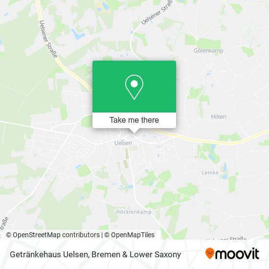 Getränkehaus Uelsen map