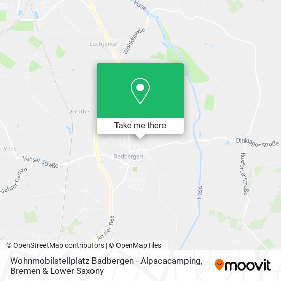 Wohnmobilstellplatz Badbergen - Alpacacamping map