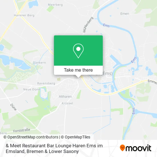 Карта & Meet Restaurant Bar Lounge Haren Ems im Emsland