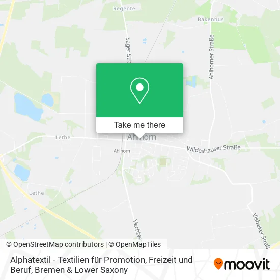 Карта Alphatextil - Textilien für Promotion, Freizeit und Beruf