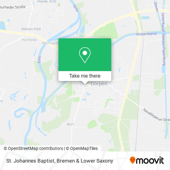 St. Johannes Baptist map