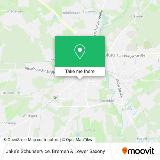 Jake's Schuhservice map