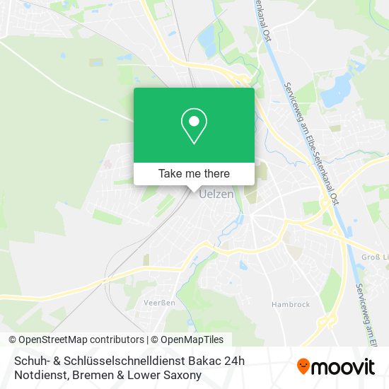 Schuh- & Schlüsselschnelldienst Bakac 24h Notdienst map
