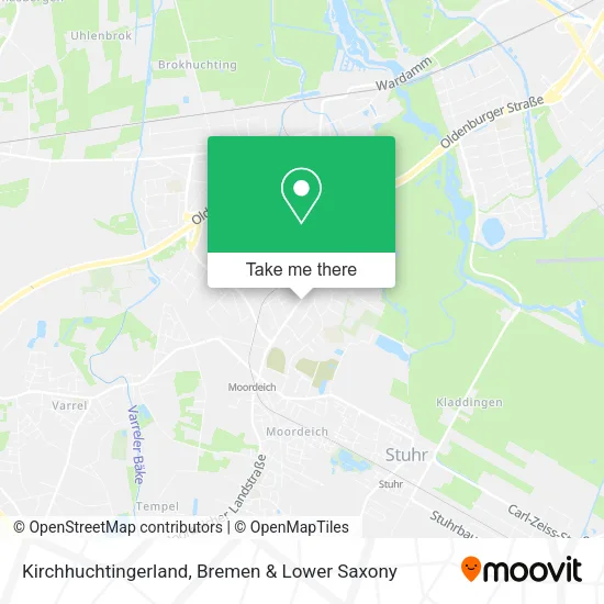 Карта Kirchhuchtingerland