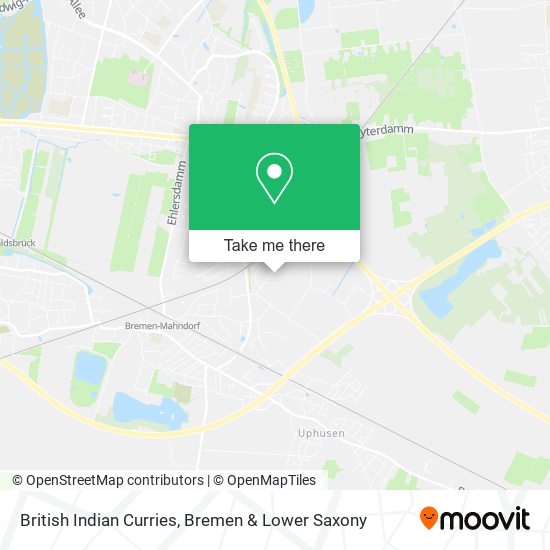 British Indian Curries map