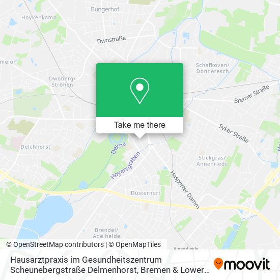 Hausarztpraxis im Gesundheitszentrum Scheunebergstraße Delmenhorst map