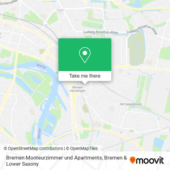 Bremen Monteurzimmer und Apartments map