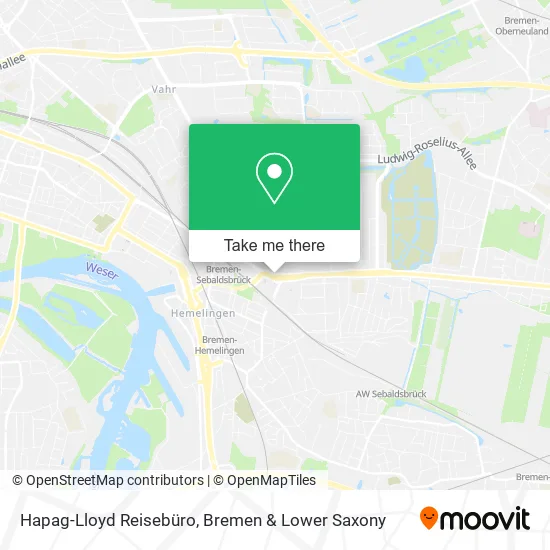 Карта Hapag-Lloyd Reisebüro