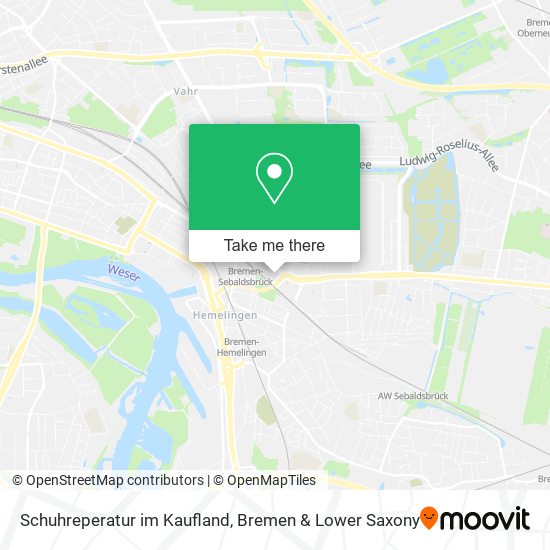 Schuhreperatur im Kaufland map