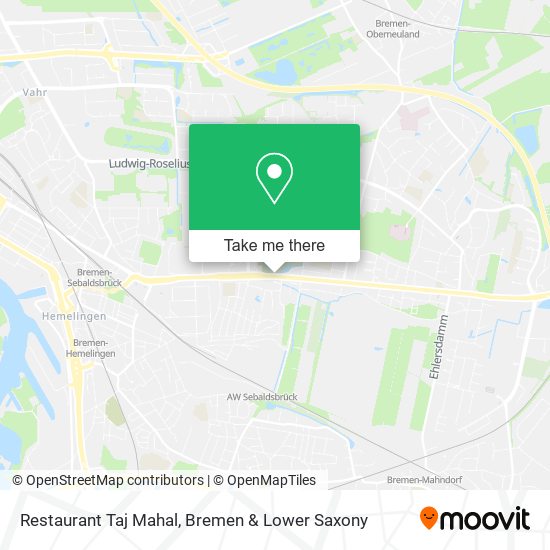 Restaurant Taj Mahal map