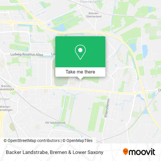 Карта Backer Landstrabe
