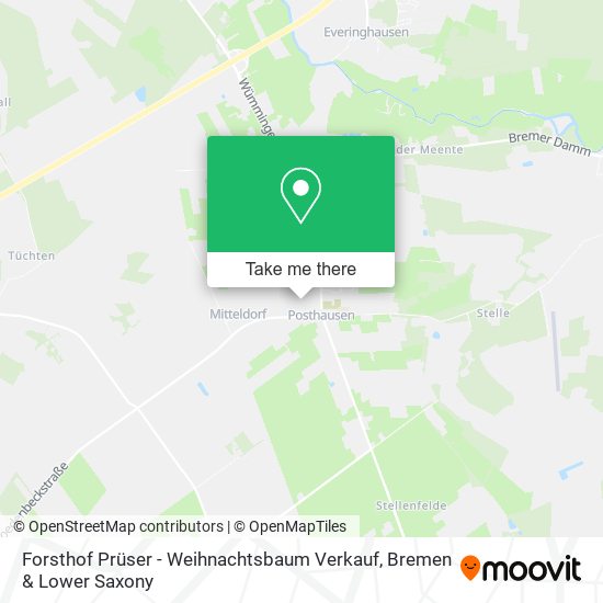 Forsthof Prüser - Weihnachtsbaum Verkauf map
