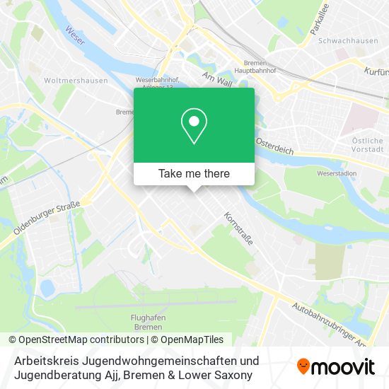 Arbeitskreis Jugendwohngemeinschaften und Jugendberatung Ajj map