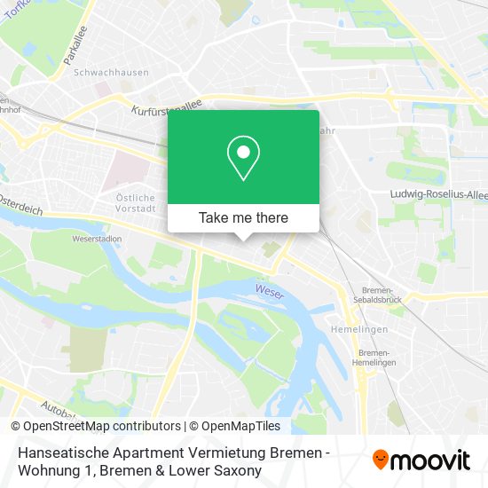 Hanseatische Apartment Vermietung Bremen - Wohnung 1 map