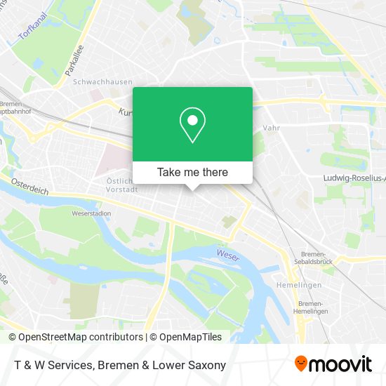 T & W Services map